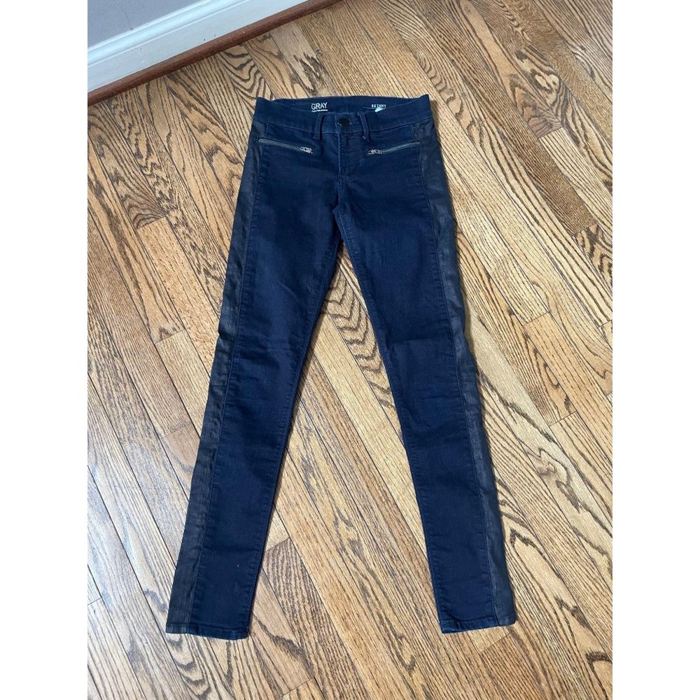 Gray Saks Fifth Avenue Blue Skinny Jeans Size 24